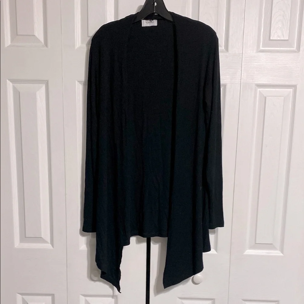 Mott50 Black bamboo knit soft Cardigan Sweater size LARGE - Picture 1 of 12